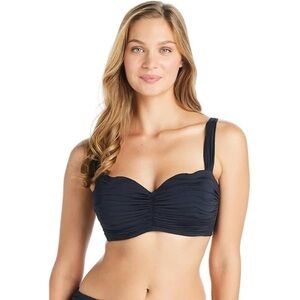 Bleu Rod Beattie Kore Underwire Shirred Bandeau Bikini Top 40D